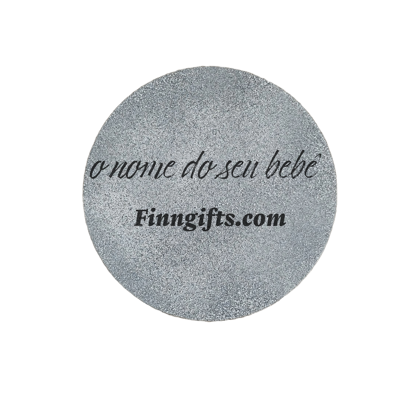 Placa de nome de bebê para casa ou hospital. 35 cm Imitação de pedra, madeira. - Finngifts