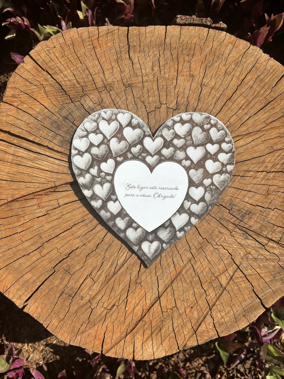 Kit 5 Placas de coração em forma de coração. Personalizado para você. - Finngifts