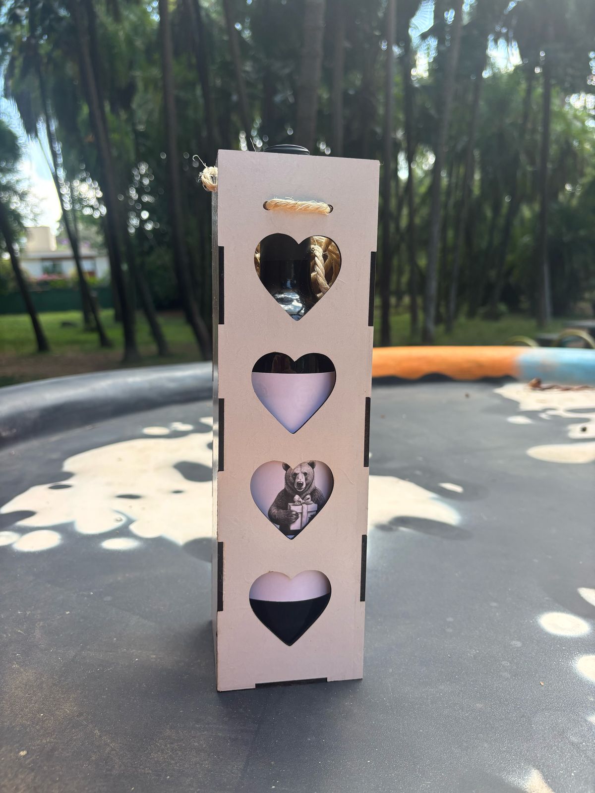 caixa de presente de vinho cor de Branco. (vazio) - Finngifts