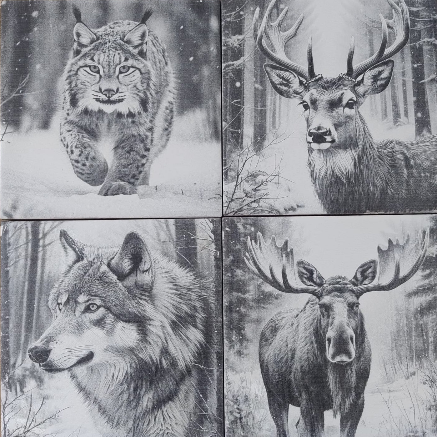 kit 4 Azulejos com tema de natureza - Finngifts