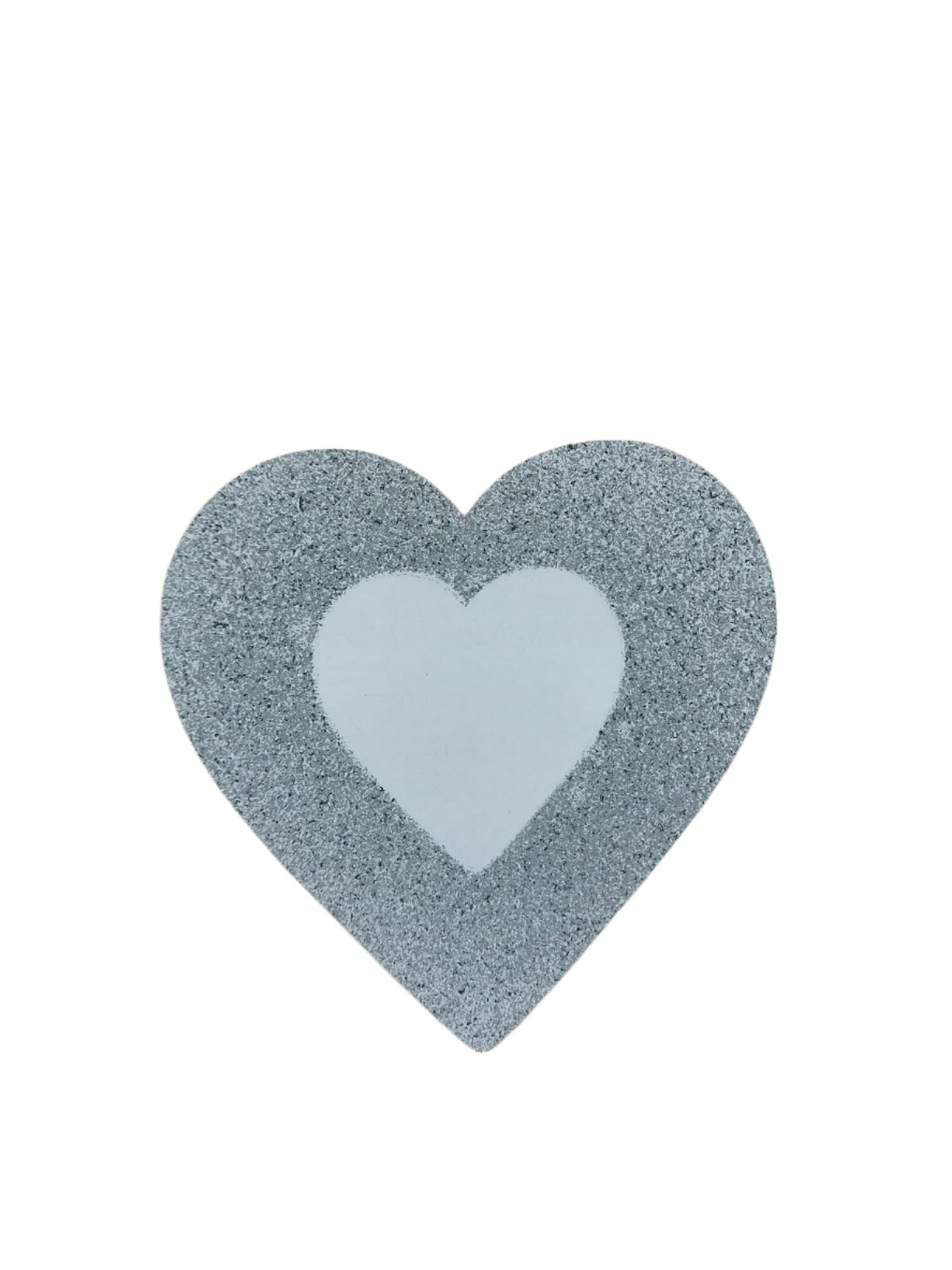 kit 5 Placa em forma de coração, imitação de pedra 18 cm feita em material MDF - Finngifts