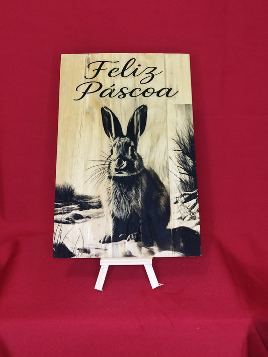 Placa de Madeira Personalizada – 28x20cm - Finngifts