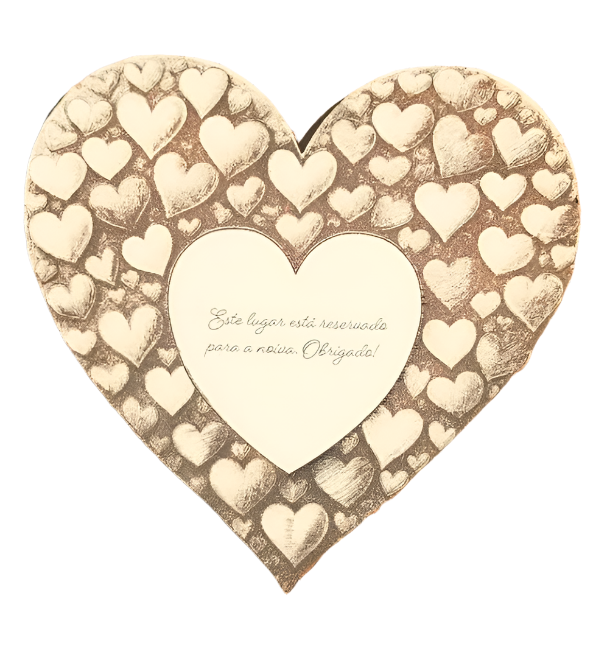 Kit 5 Placas de coração em forma de coração. Personalizado para você. - Finngifts