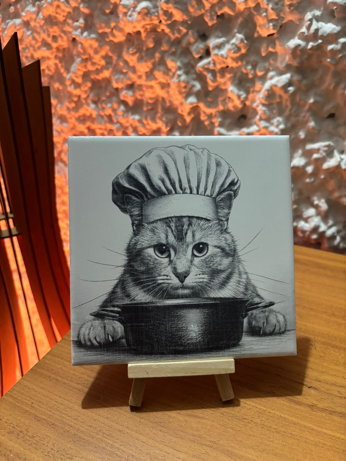 Kit 4 azulejos de gatos brancos - Finngifts