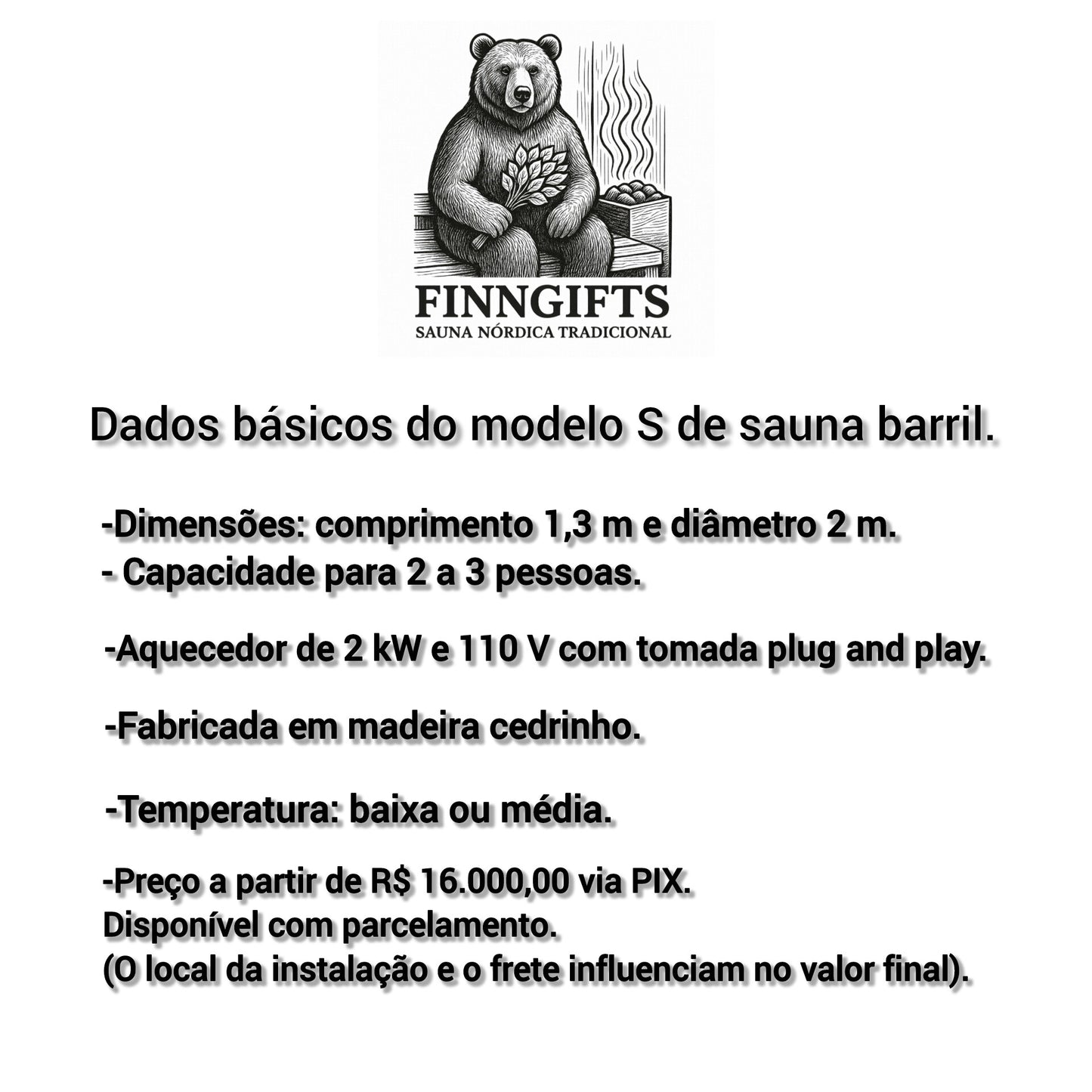 Sauna Barril Modelo S - Finngifts - Finngifts