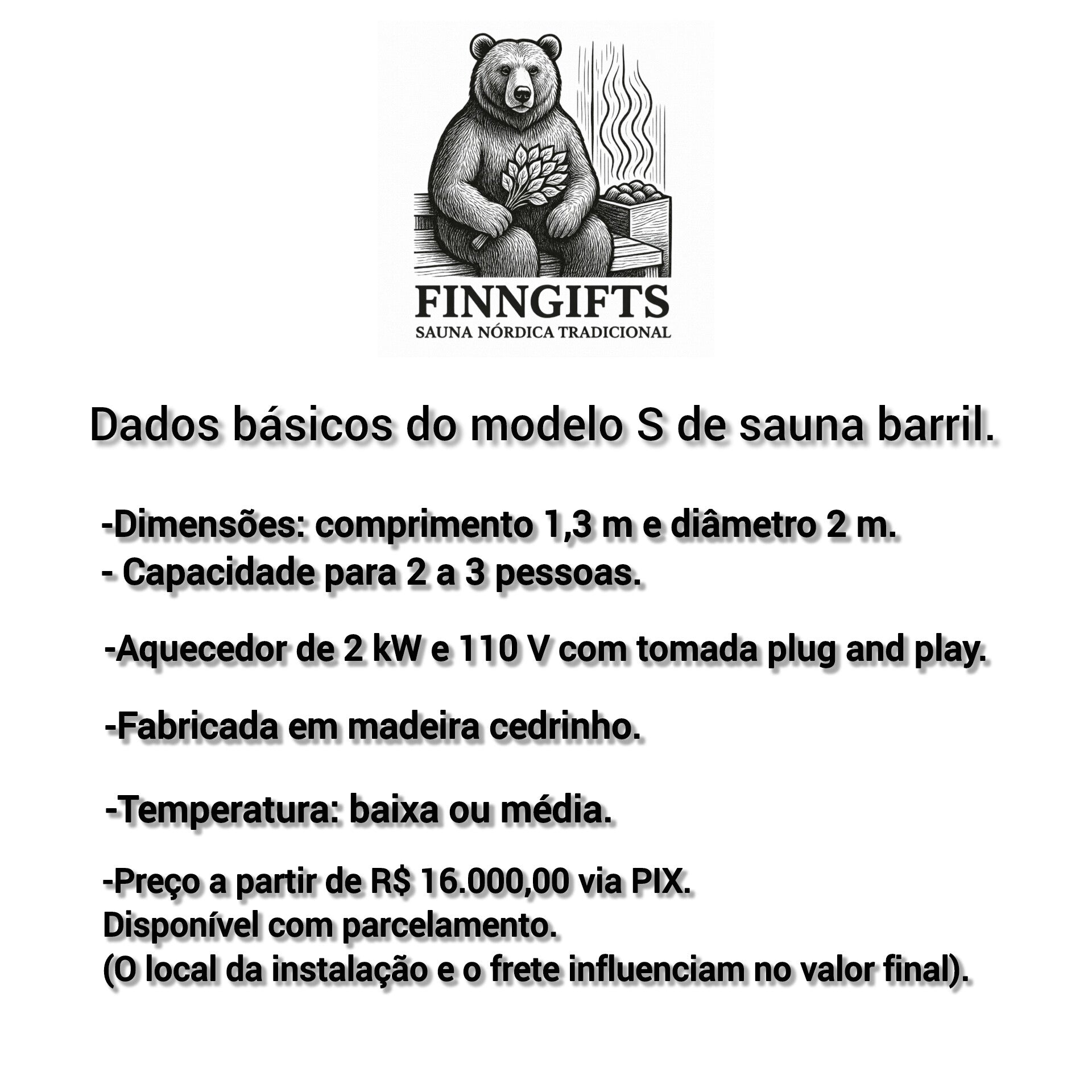 Sauna Barril Modelo S - Finngifts - Finngifts