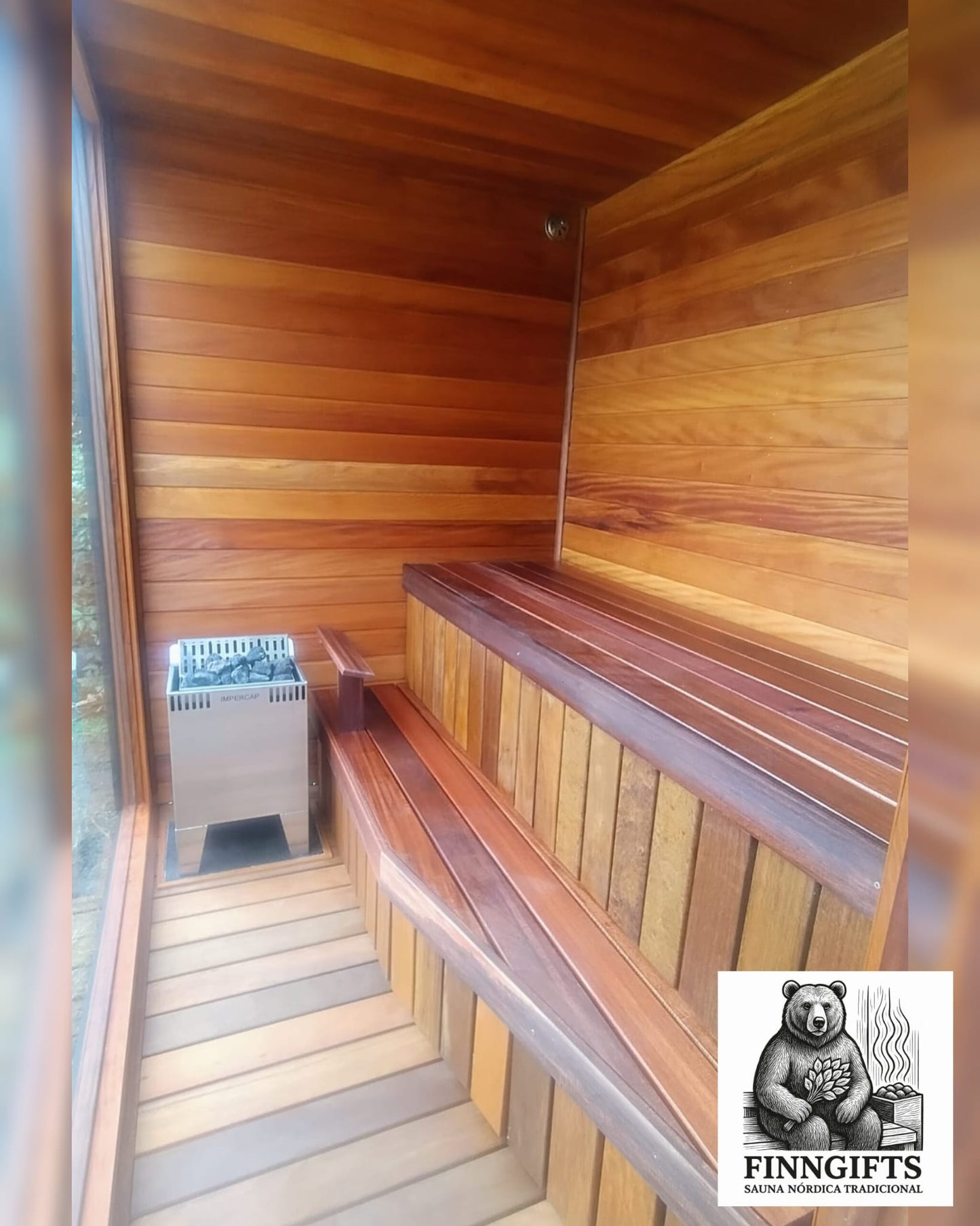 Sauna Seca com Parede de Vidro