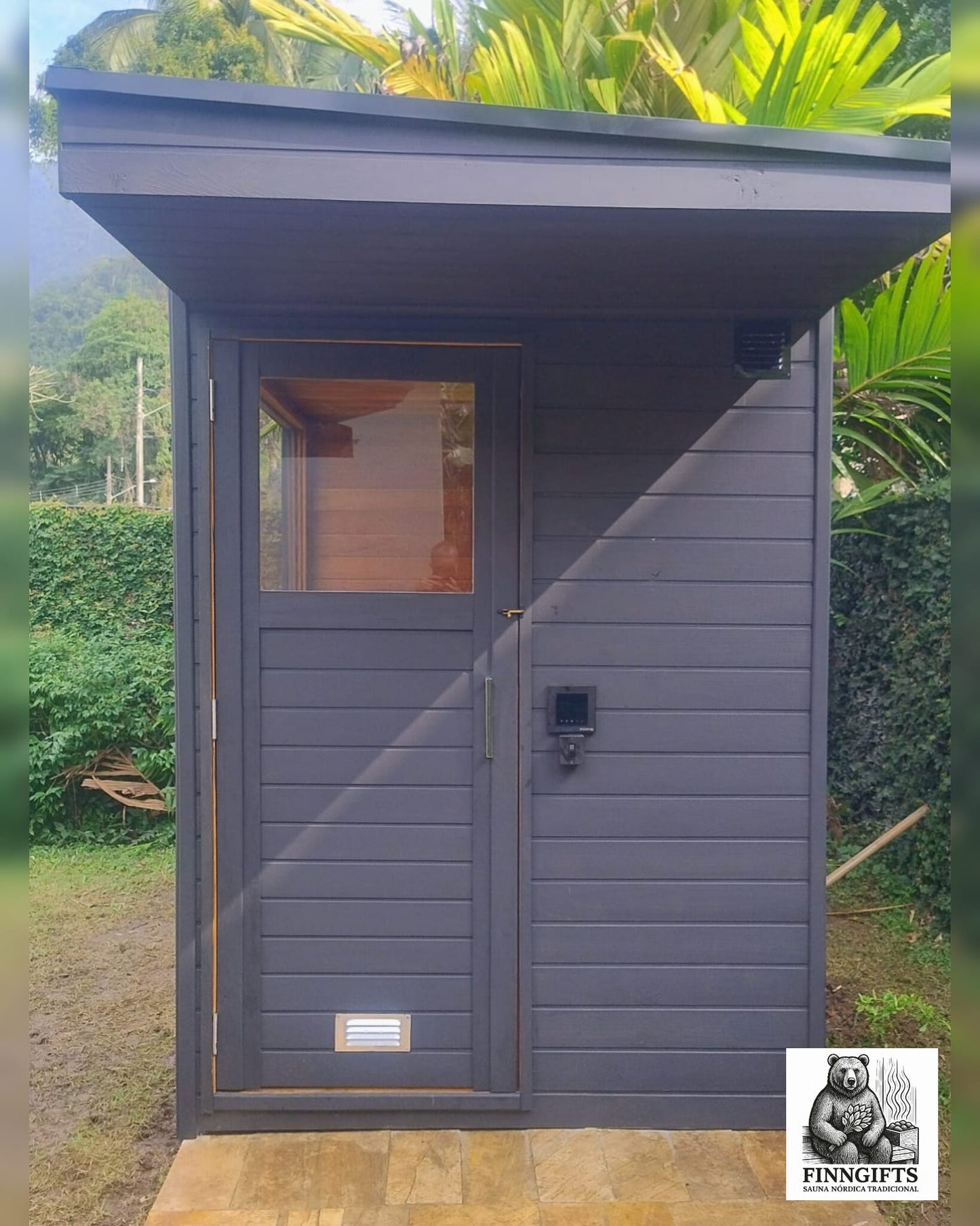 Sauna Seca com Parede de Vidro