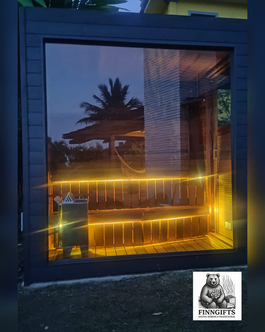 Sauna Seca com Parede de Vidro